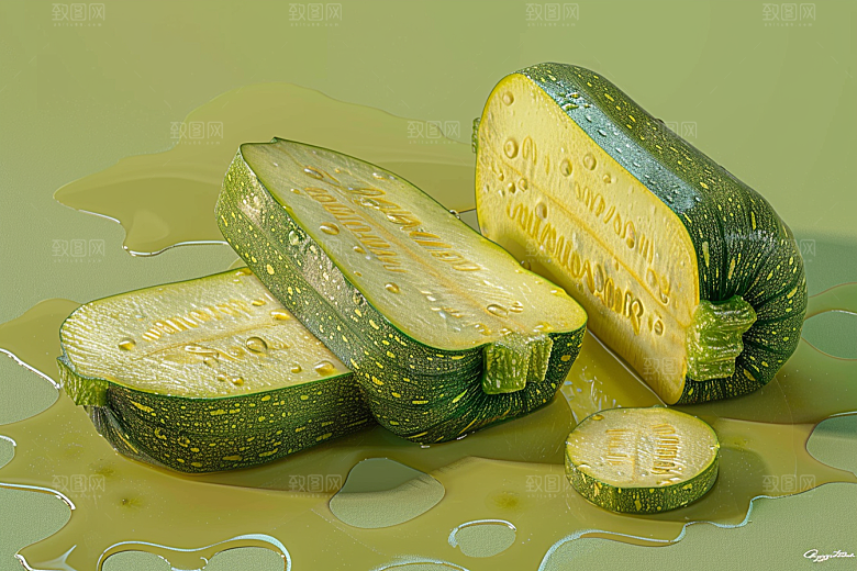 西葫芦美食食材摄影图