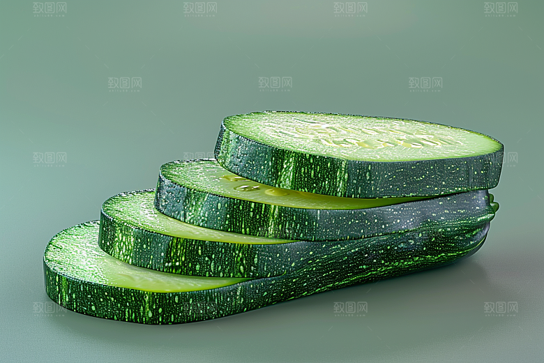 西葫芦绿色白瓜摄影图