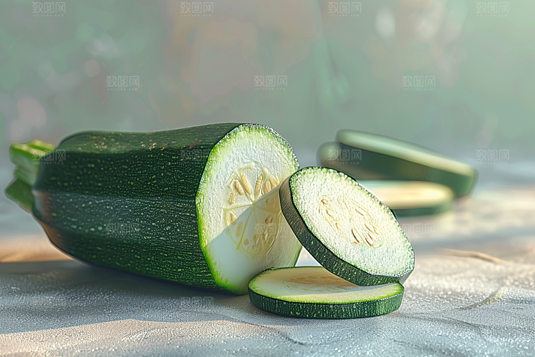 西葫芦绿色食材摄影图