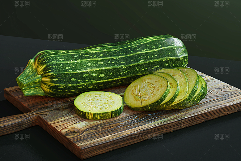 西葫芦清新绿色摄影图