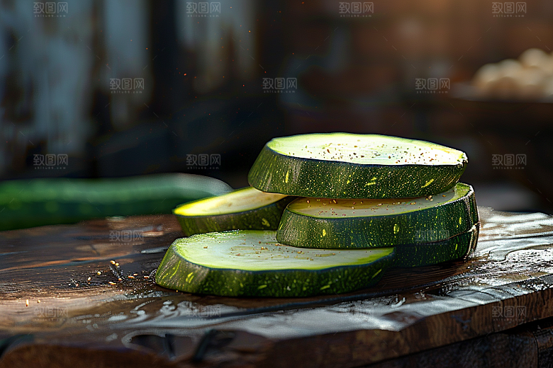 西葫芦美食清新摄影图