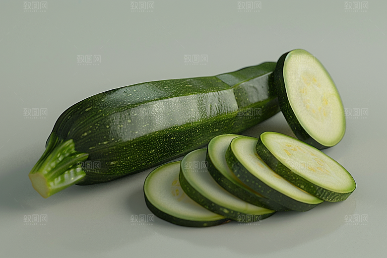 西葫芦食材清新摄影图