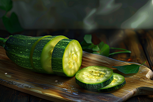 西葫芦清新菜瓜摄影图