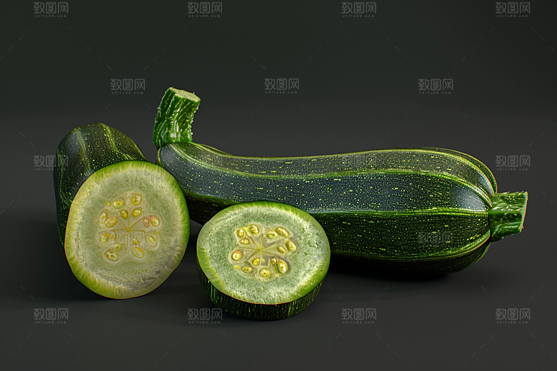 西葫芦自然美食摄影图