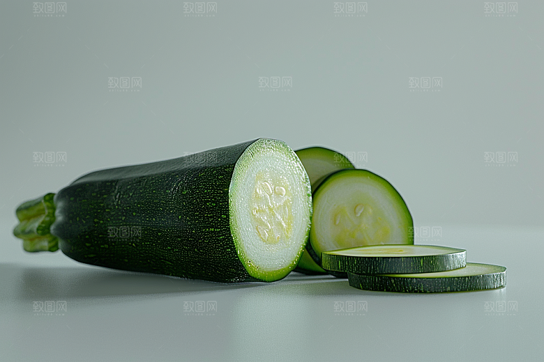 西葫芦美食清新摄影图