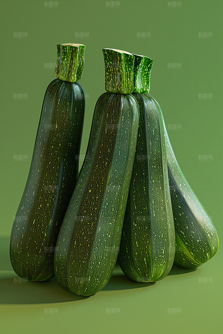 西葫芦清新美食摄影图