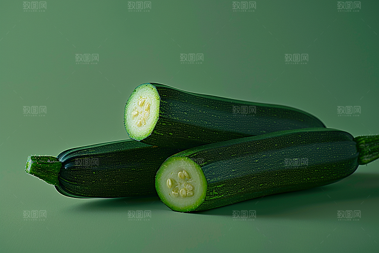 西葫芦自然绿色摄影图