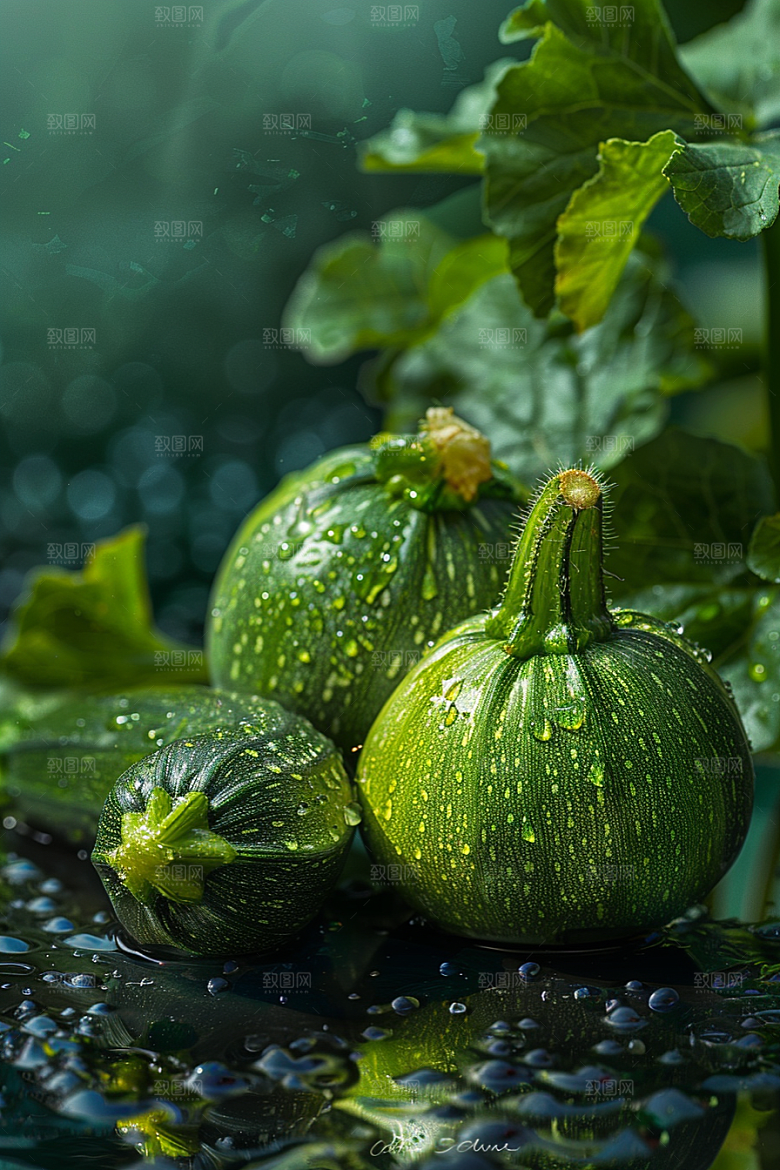 西葫芦食材高清摄影图