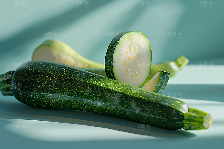 西葫芦瓜果美食摄影图