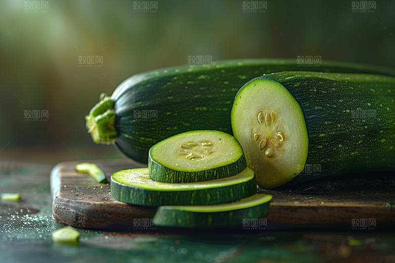 西葫芦绿色清新摄影图
