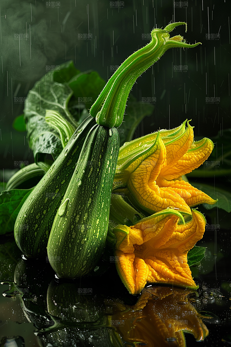 西葫芦菜瓜瓜果摄影图