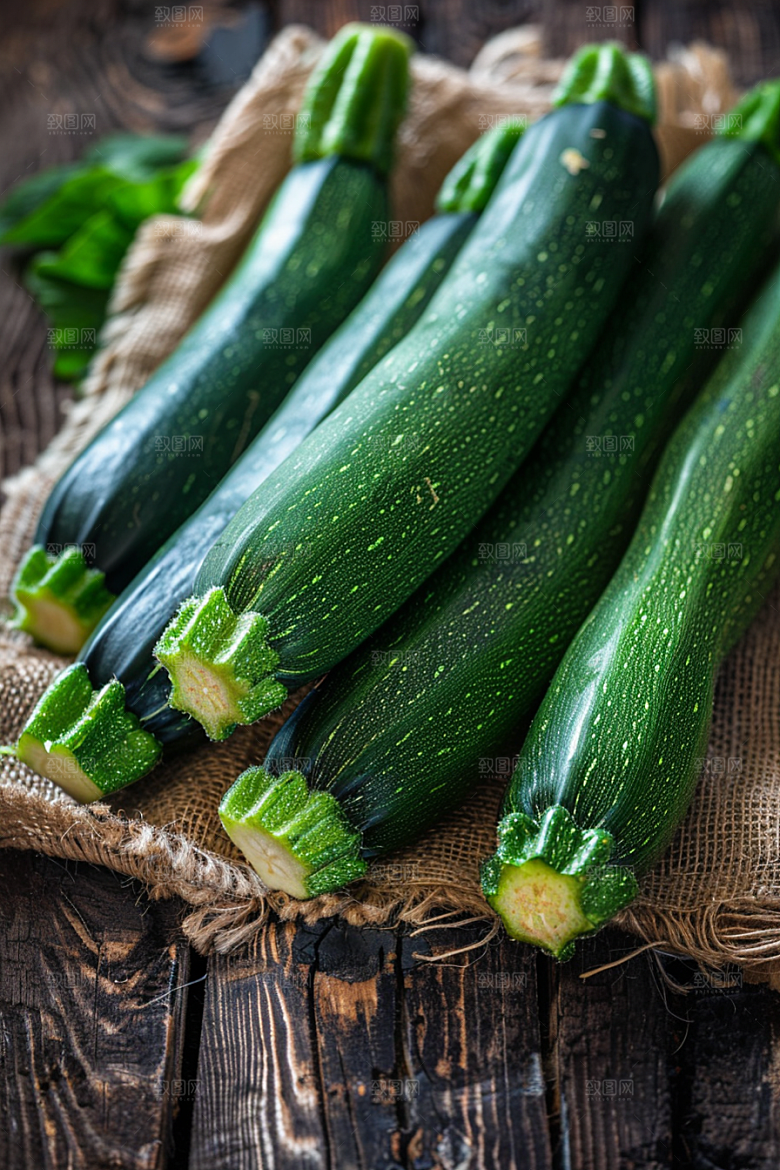 西葫芦清新食材摄影图