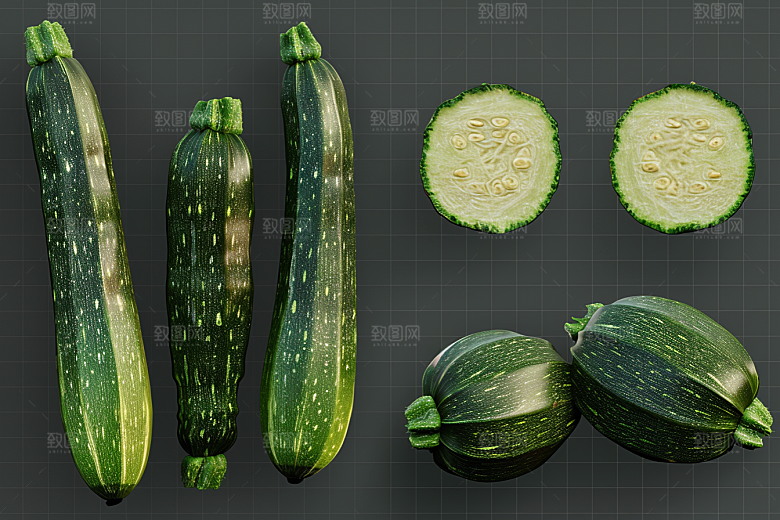 西葫芦瓜果自然摄影图