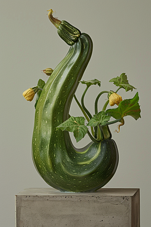 西葫芦清新菜瓜摄影图