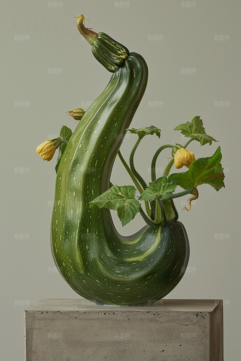 西葫芦清新菜瓜摄影图