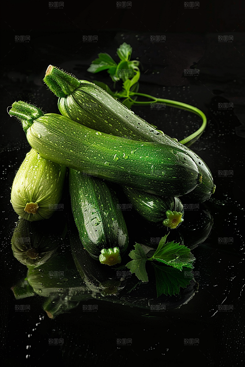 西葫芦食材自然摄影图