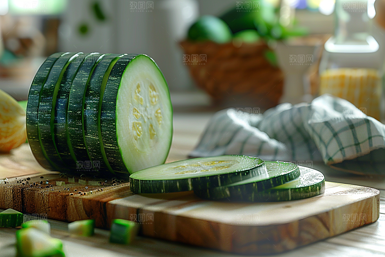 西葫芦蔬菜美食摄影图