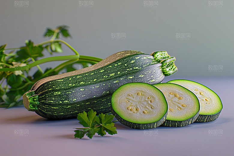 西葫芦瓜果食材摄影图