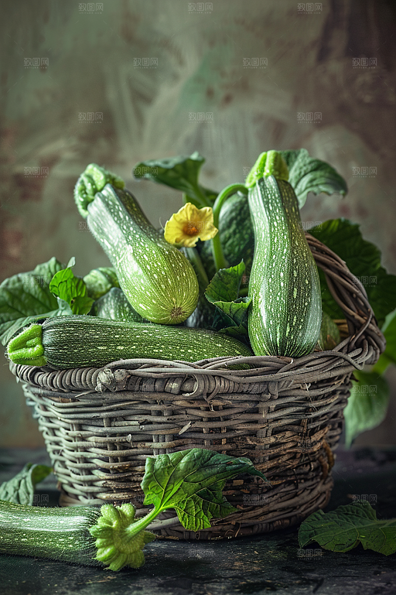 西葫芦自然食材摄影图