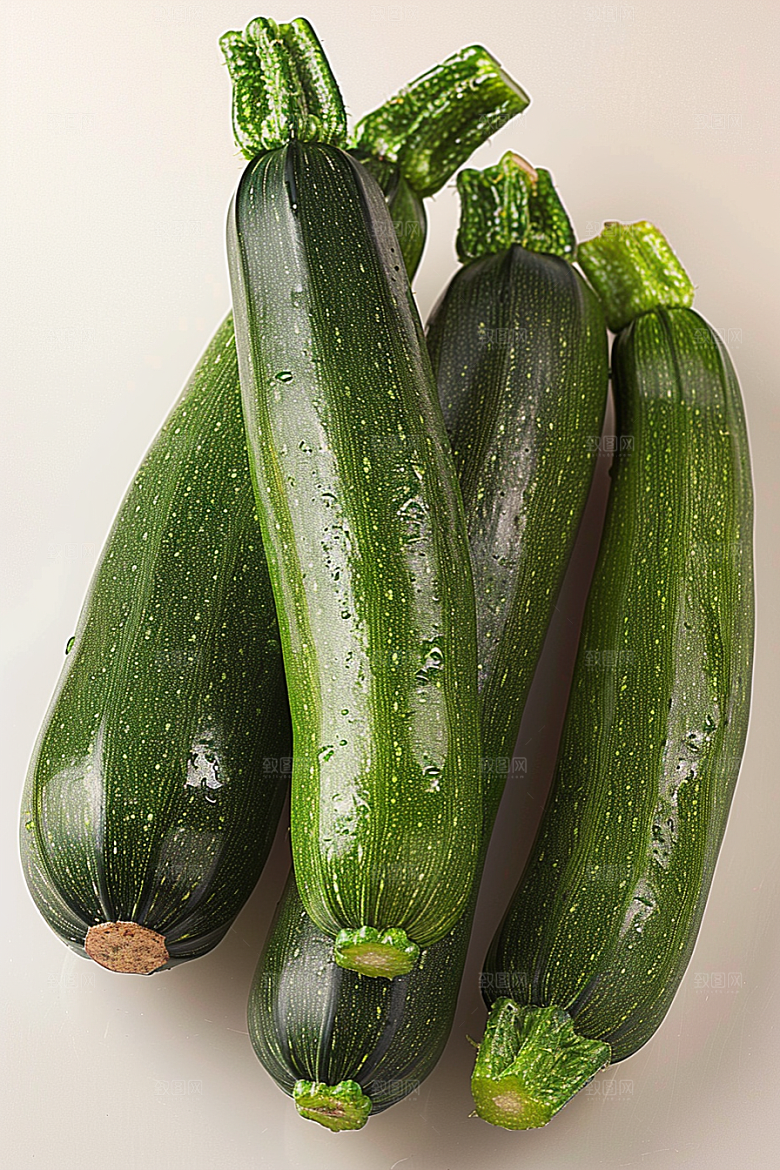 西葫芦绿色菜瓜摄影图