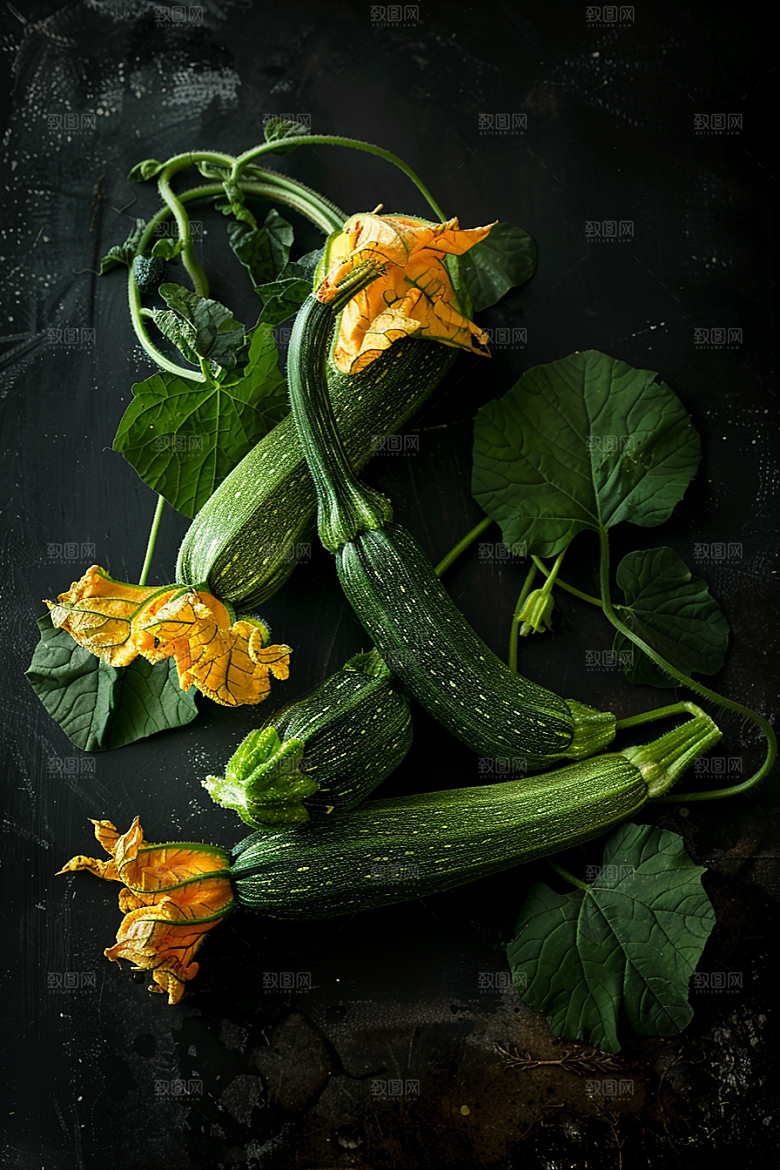 西葫芦果实美食摄影图