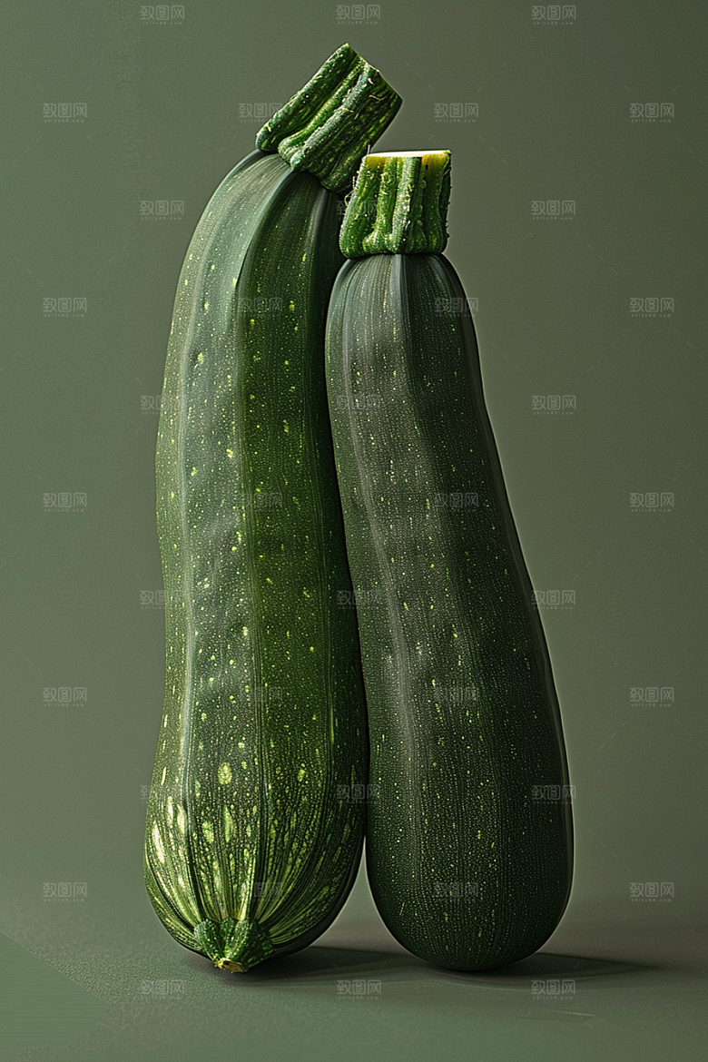 西葫芦果实食材摄影图