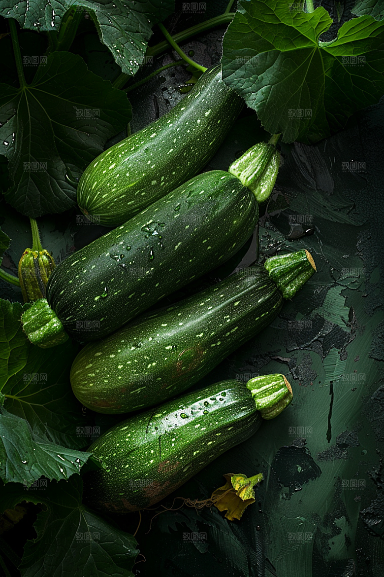 西葫芦自然食材摄影图