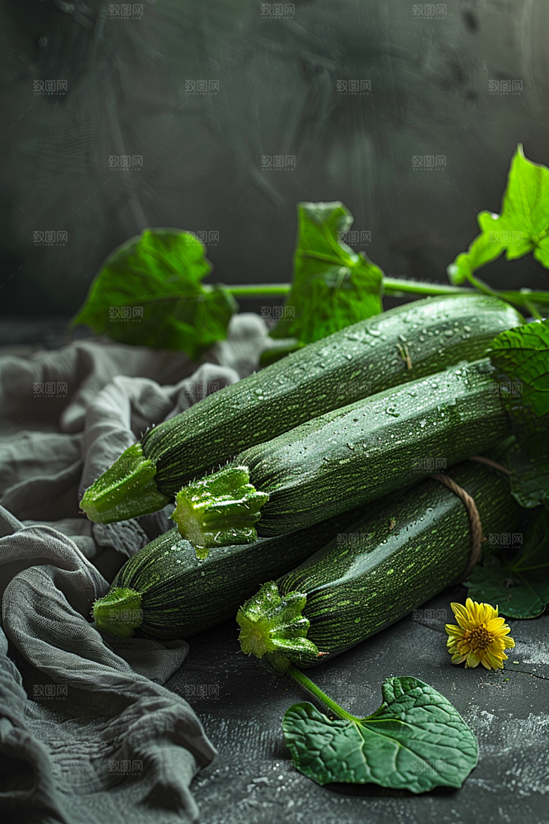 西葫芦瓜果食材摄影图