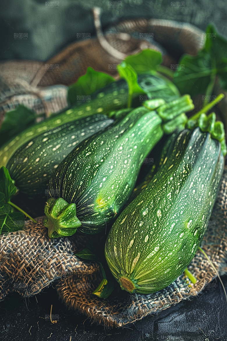 西葫芦绿色清新摄影图