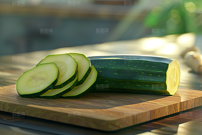 西葫芦绿色蔬菜摄影图