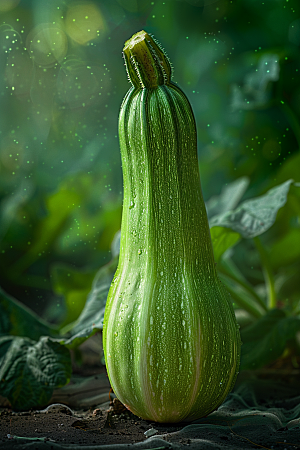 西葫芦清新食材摄影图