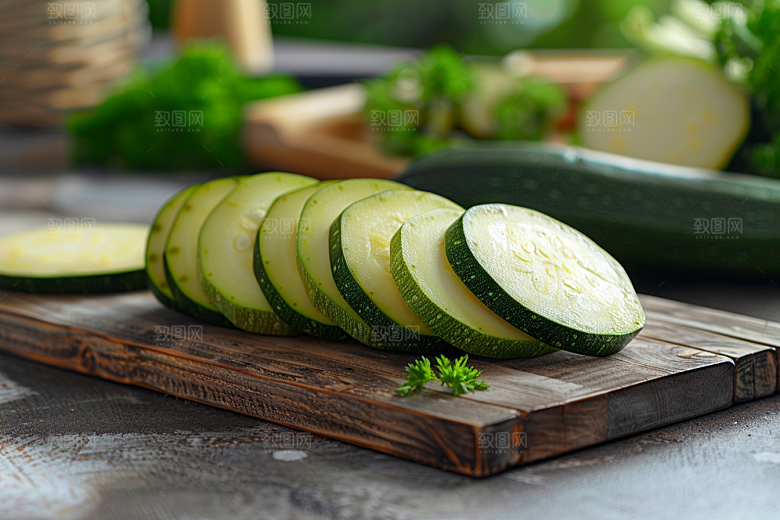 西葫芦食材清新摄影图