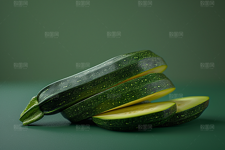 西葫芦果实绿色摄影图