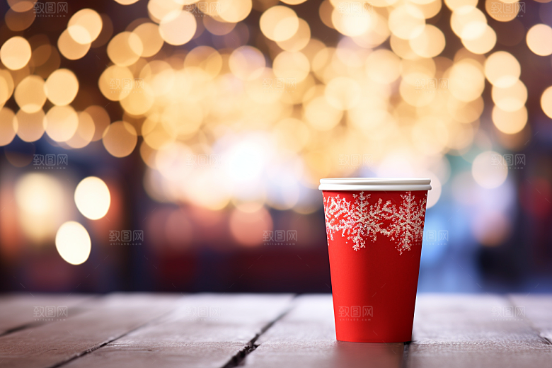 新春奶茶温暖新年摄影图
