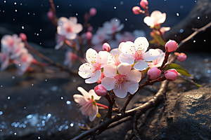 杏花盛开植物花卉摄影图