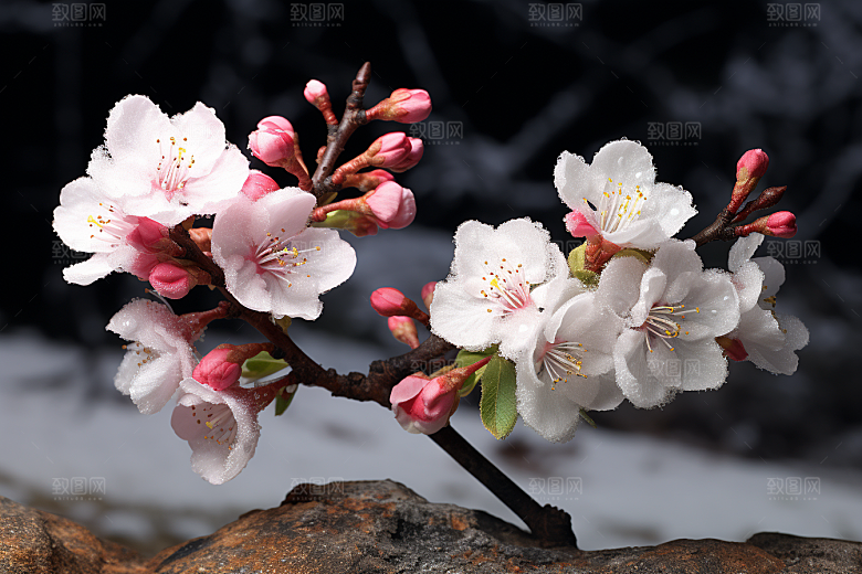杏花盛开高清春天摄影图