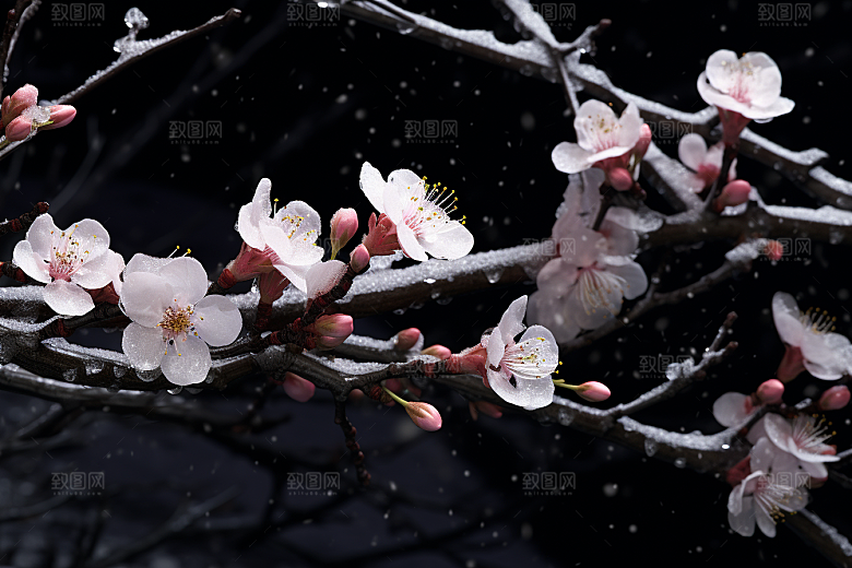 杏花盛开立春春季摄影图