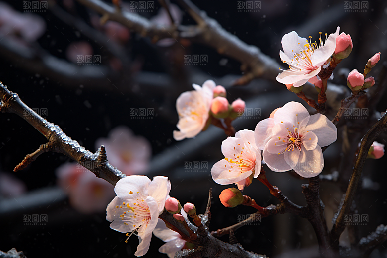 杏花盛开春天高清摄影图