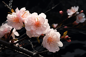 杏花盛开花卉迎春摄影图