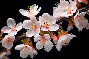 杏花盛开植物迎春摄影图