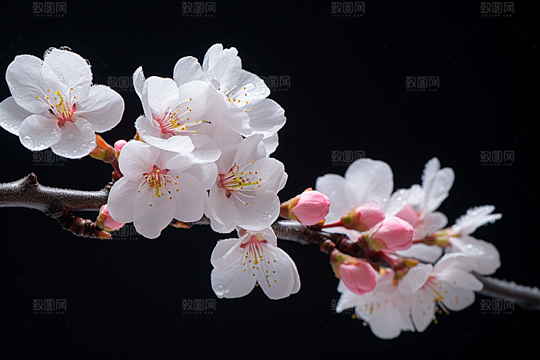杏花盛开花卉绽放摄影图