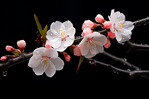 杏花盛开绽放迎春摄影图