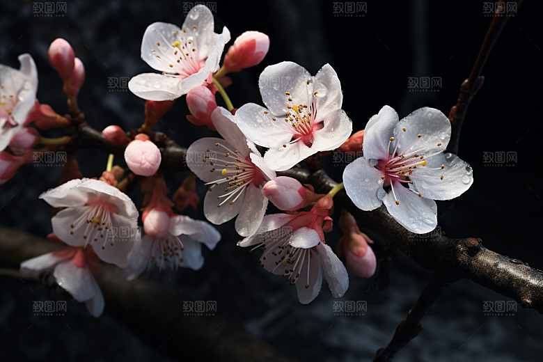 杏花盛开高清立春摄影图