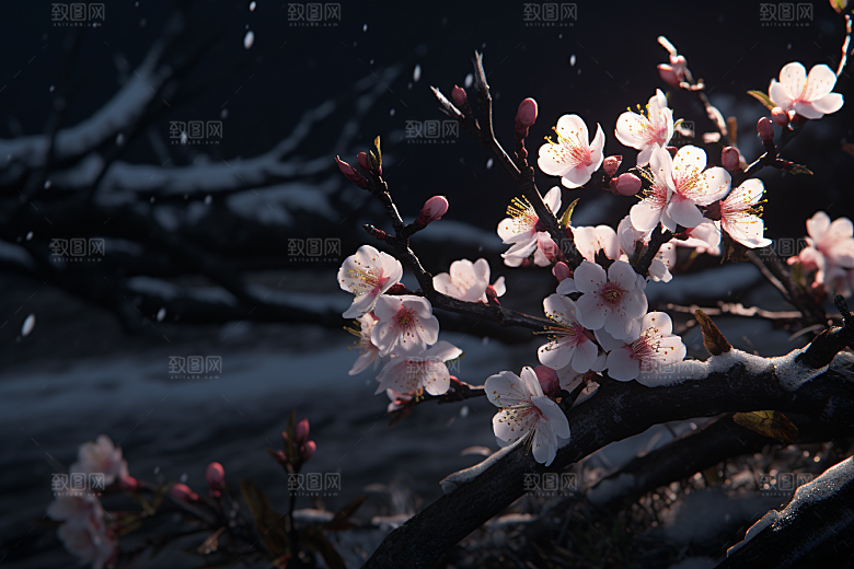 杏花盛开花卉春天摄影图