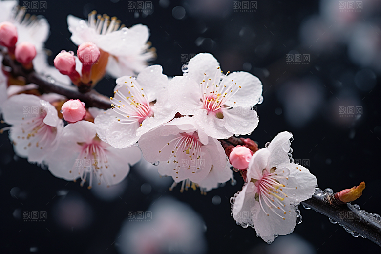 杏花盛开植物春季摄影图