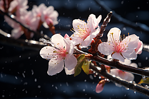 杏花盛开植物自然摄影图