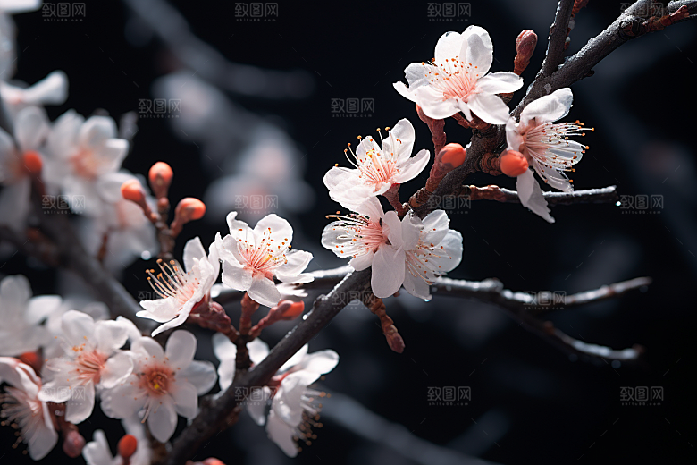杏花盛开迎春春季摄影图