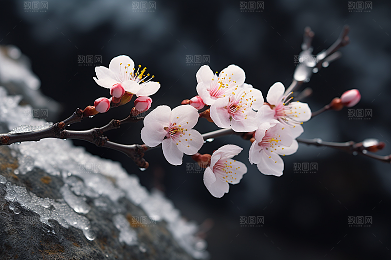 杏花盛开迎春春季摄影图