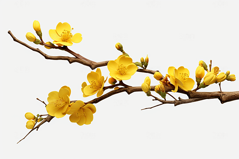 杏花盛开高清花卉摄影图