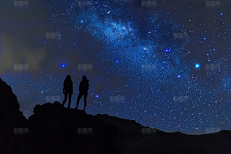 灿烂星空星辰浪漫素材